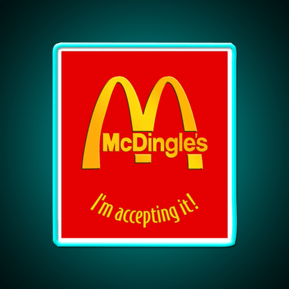 Mcdingles Family Friendly Shirt Fast Food Led Neon Sign For Burger Place Rgb Color - Shineneon