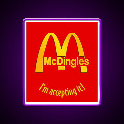 Mcdingles Family Friendly Shirt Fast Food Led Neon Sign For Burger Place Rgb Color - Shineneon