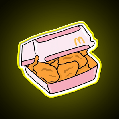 Mcdonalds Chicken Nugget Fast Food Led Neon Sign For Burger Place Rgb Color - Shineneon