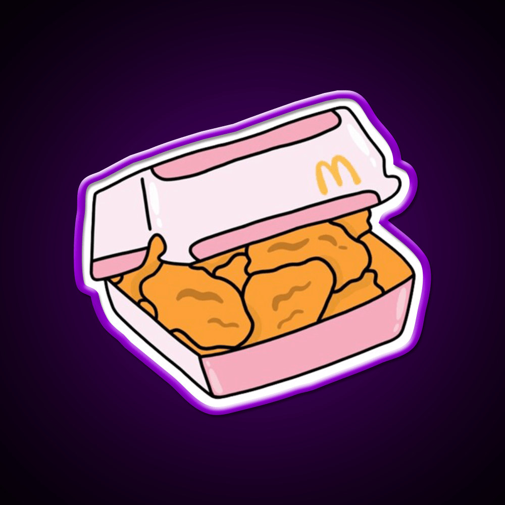 Mcdonalds Chicken Nugget Fast Food Led Neon Sign For Burger Place Rgb Color - Shineneon