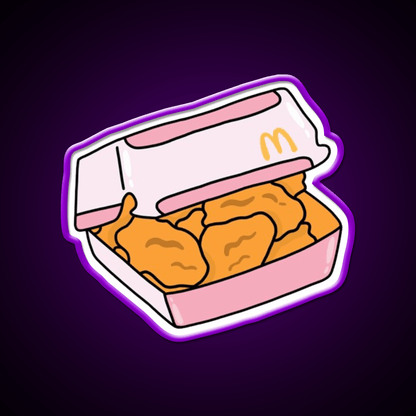 Mcdonalds Chicken Nugget Fast Food Led Neon Sign For Burger Place Rgb Color - Shineneon