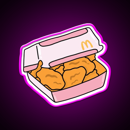 Mcdonalds Chicken Nugget Fast Food Led Neon Sign For Burger Place Rgb Color - Shineneon