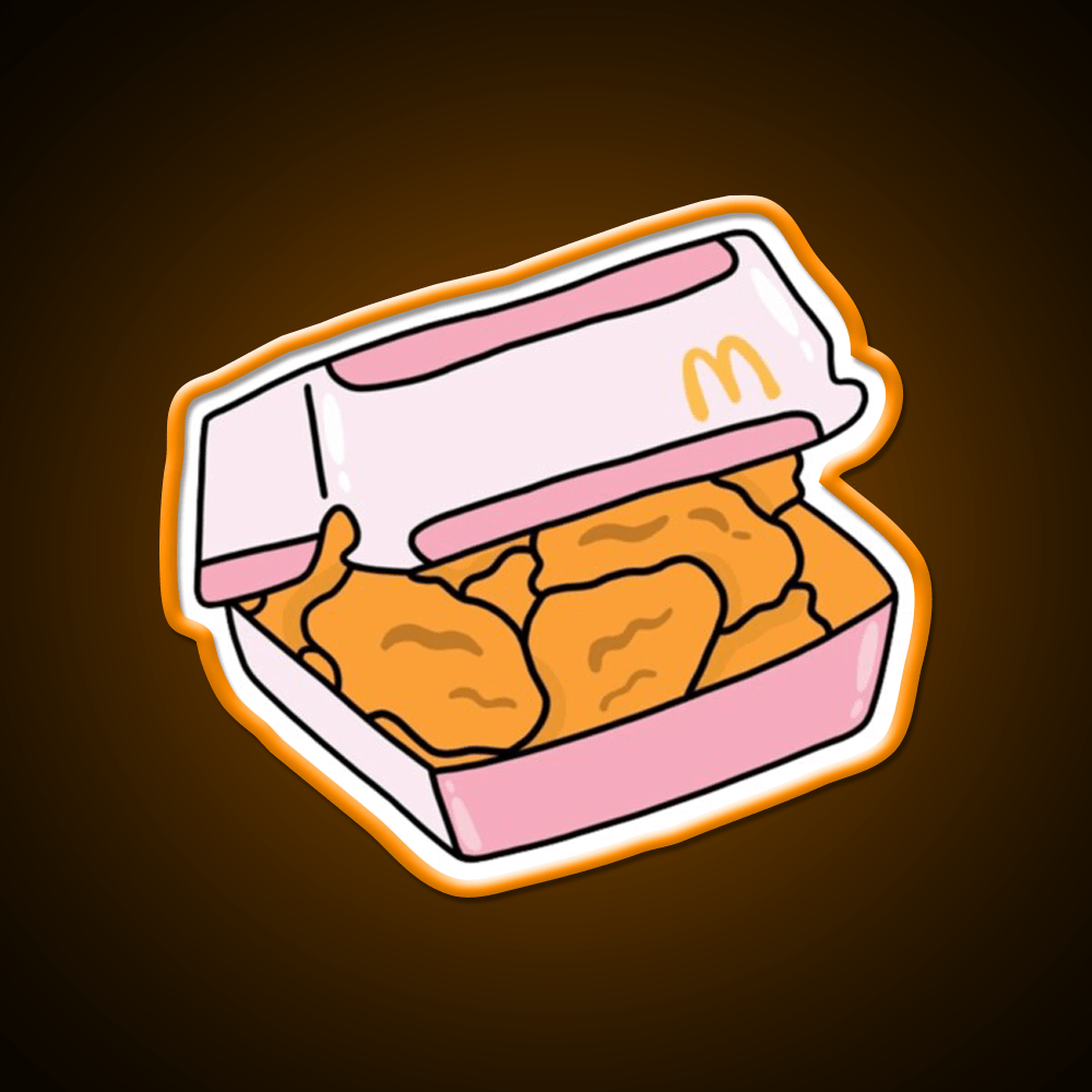 Mcdonalds Chicken Nugget Fast Food Led Neon Sign For Burger Place Rgb Color - Shineneon