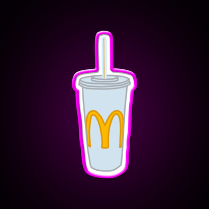 Mcdonalds Cup Fast Food Led Neon Sign For Burger Place Rgb Color - Shineneon