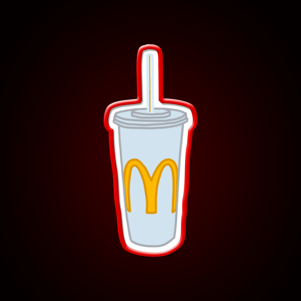 Mcdonalds Cup Fast Food Led Neon Sign For Burger Place Rgb Color - Shineneon