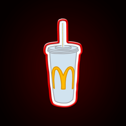 Mcdonalds Cup Fast Food Led Neon Sign For Burger Place Rgb Color - Shineneon