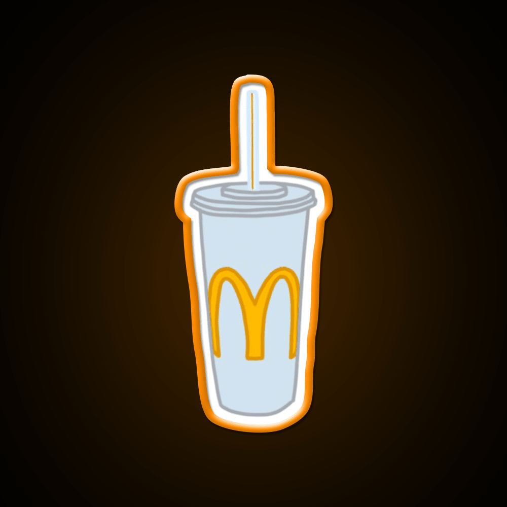 Mcdonalds Cup Fast Food Led Neon Sign For Burger Place Rgb Color - Shineneon