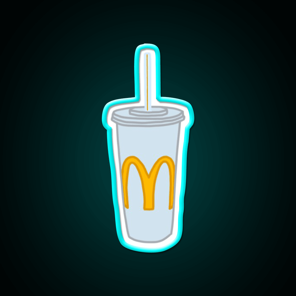 Mcdonalds Cup Fast Food Led Neon Sign For Burger Place Rgb Color - Shineneon