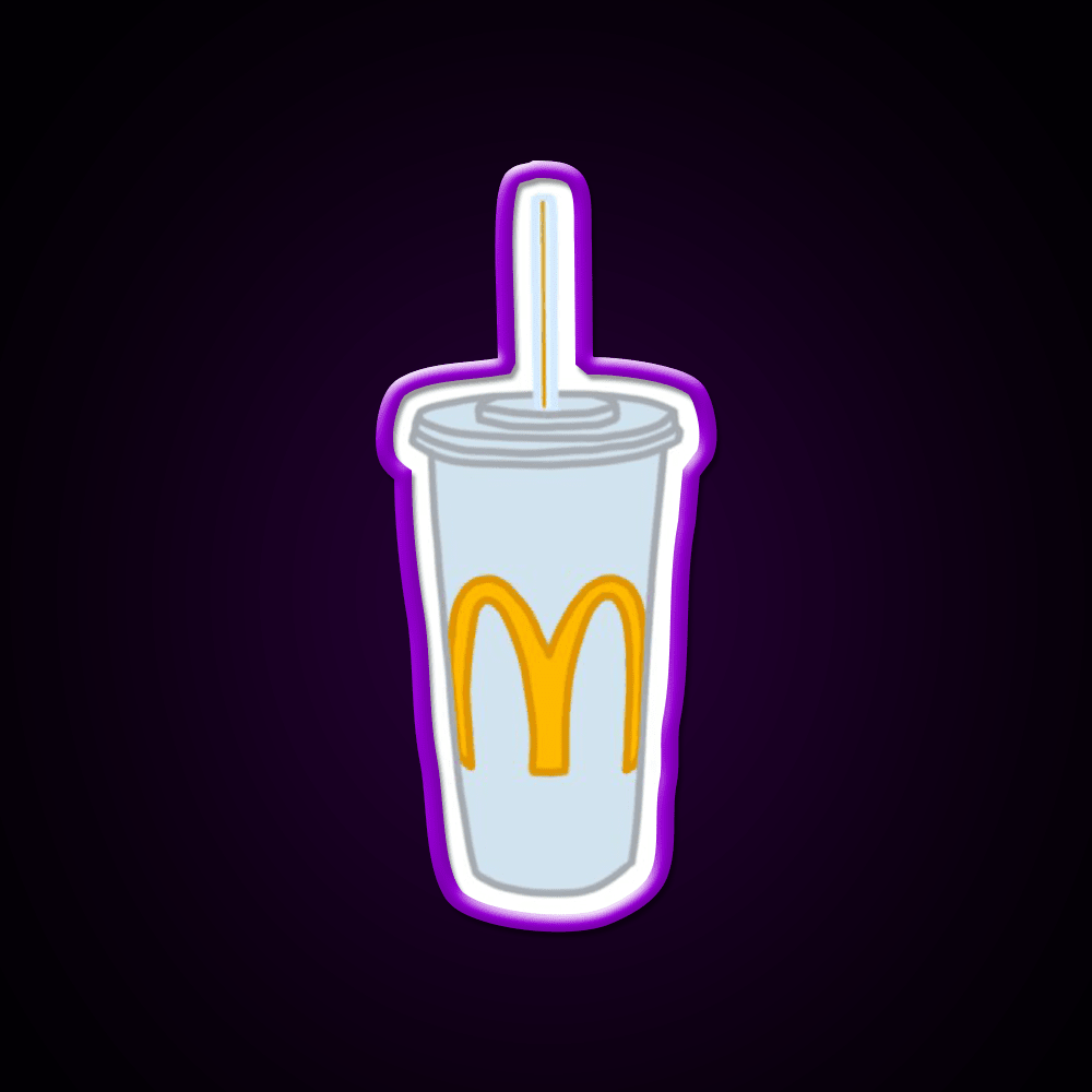 Mcdonalds Cup Fast Food Led Neon Sign For Burger Place Rgb Color - Shineneon
