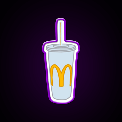 Mcdonalds Cup Fast Food Led Neon Sign For Burger Place Rgb Color - Shineneon