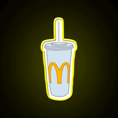 Mcdonalds Cup Fast Food Led Neon Sign For Burger Place Rgb Color - Custom LED neon sign front view