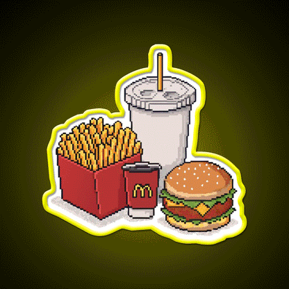 Mcdonalds Fast Food Led Neon Sign For Burger Place Rgb Color - Custom LED neon sign front view