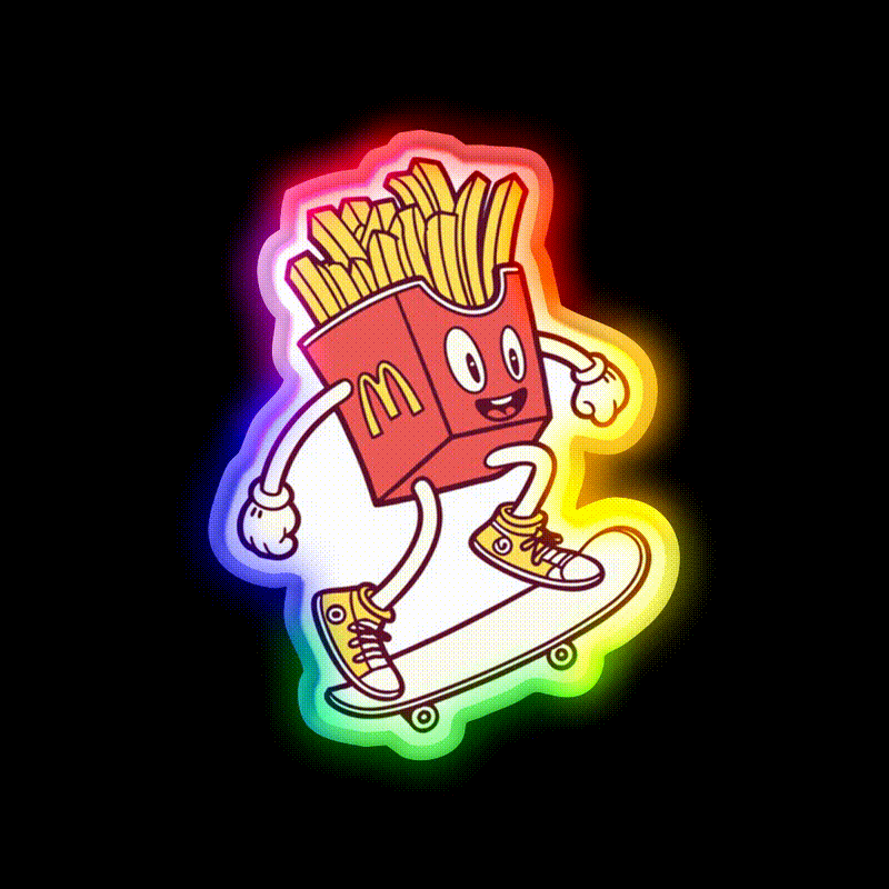Mcdonalds Fast Food Led Neon Sign For Burger Place Wall Art Rgb Color - LED neon sign close-up detail
