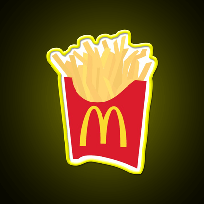 Mcdonalds French Fries Fast Food Led Neon Sign For Burger Place Rgb Color - Shineneon