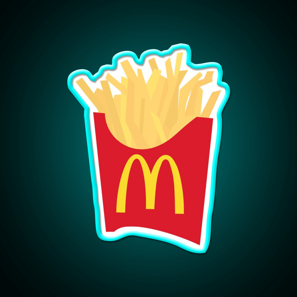 Mcdonalds French Fries Fast Food Led Neon Sign For Burger Place Rgb Color - Shineneon