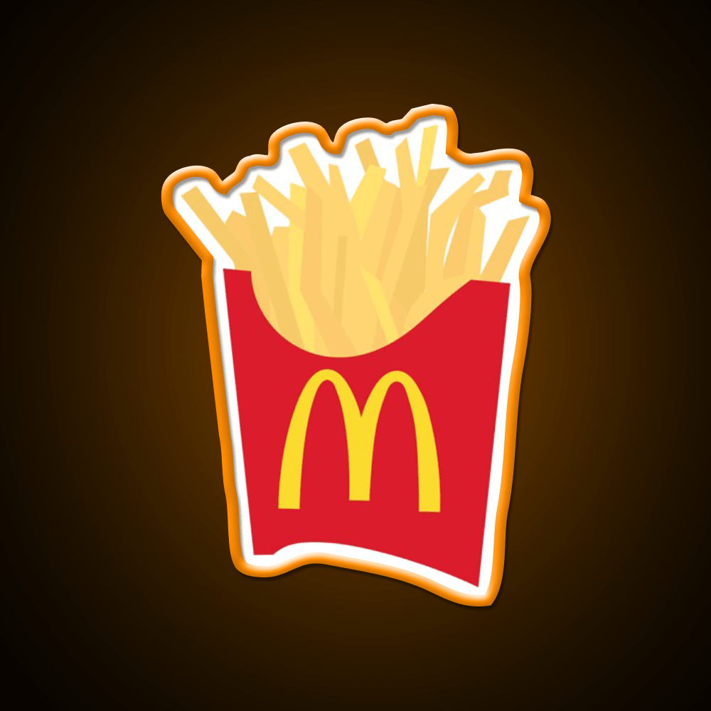 Mcdonalds French Fries Fast Food Led Neon Sign For Burger Place Rgb Color - Shineneon