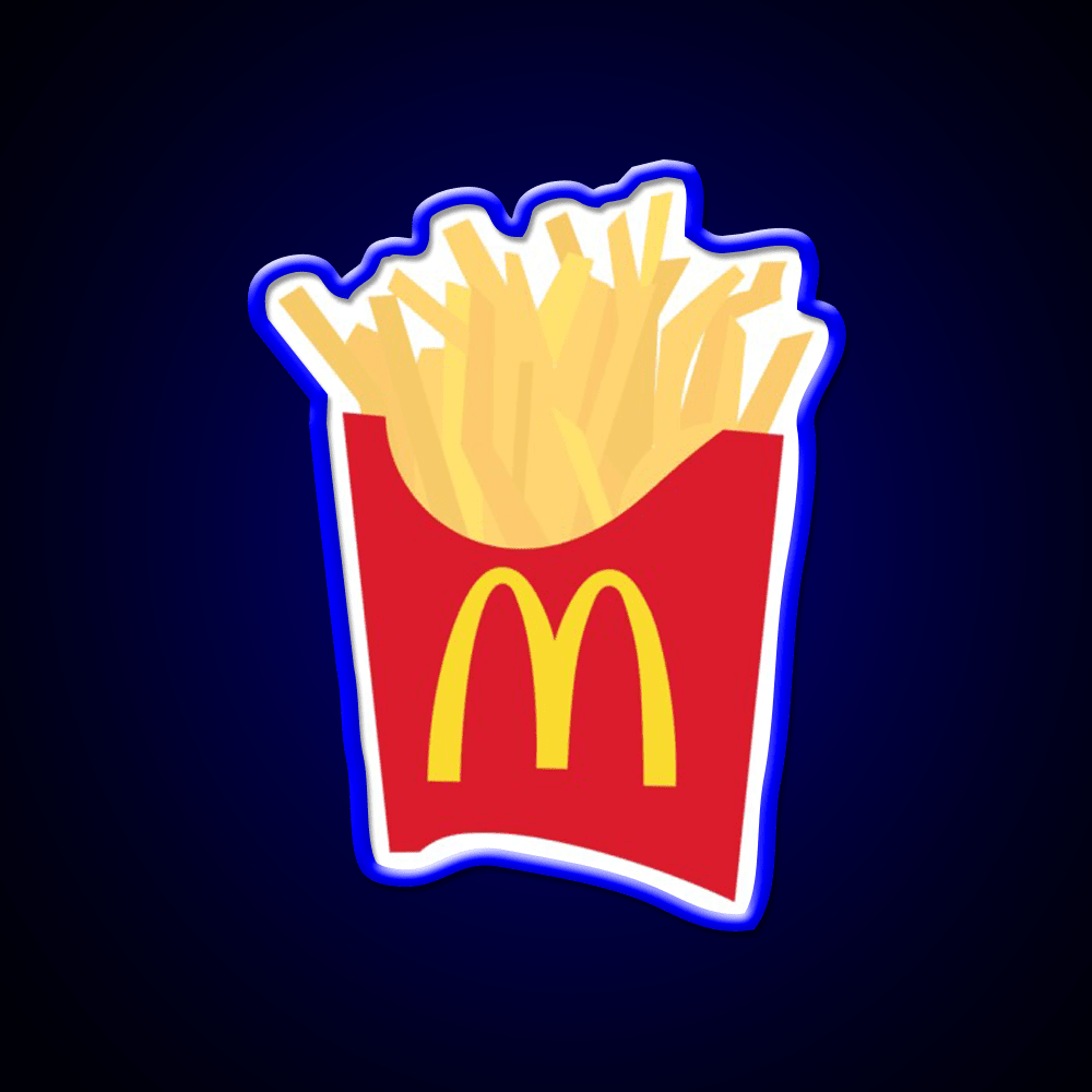 Mcdonalds French Fries Fast Food Led Neon Sign For Burger Place Rgb Color - Shineneon