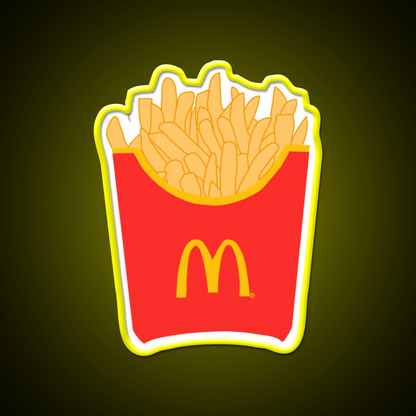 Mcdonalds French Fries Fast Food Led Neon Sign For Burger Place Wall Art Rgb Color - Shineneon