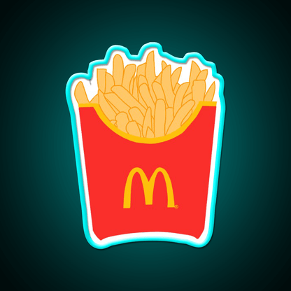 Mcdonalds French Fries Fast Food Led Neon Sign For Burger Place Wall Art Rgb Color - Shineneon