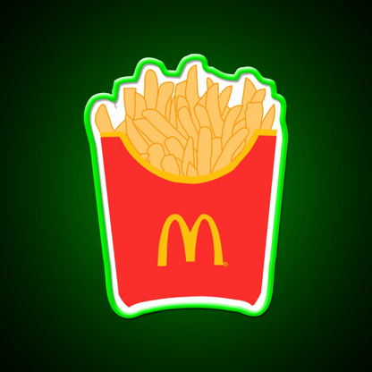 Mcdonalds French Fries Fast Food Led Neon Sign For Burger Place Wall Art Rgb Color - Shineneon