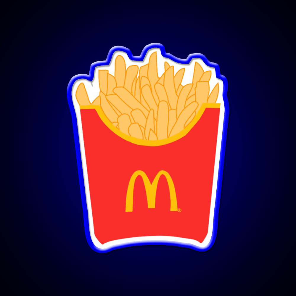 Mcdonalds French Fries Fast Food Led Neon Sign For Burger Place Wall Art Rgb Color - Shineneon