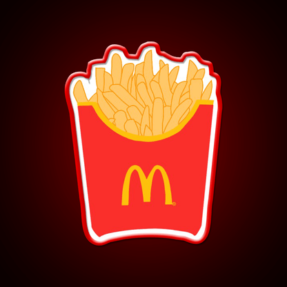 Mcdonalds French Fries Fast Food Led Neon Sign For Burger Place Wall Art Rgb Color - Shineneon