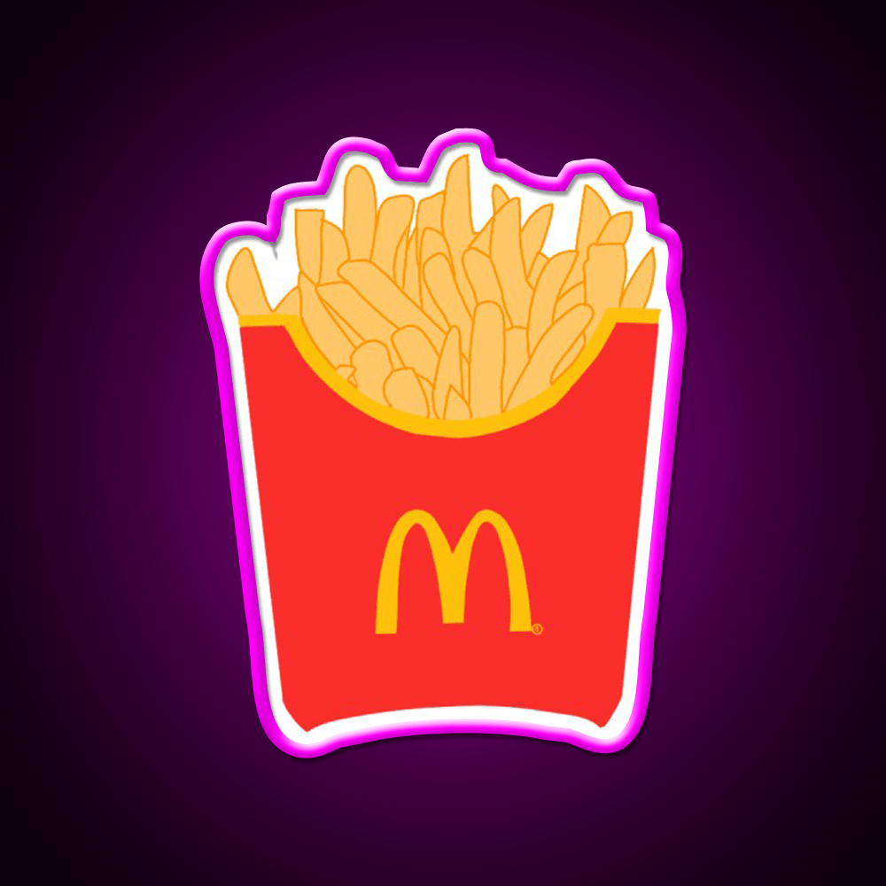 Mcdonalds French Fries Fast Food Led Neon Sign For Burger Place Wall Art Rgb Color - Shineneon