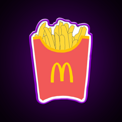Mcdonalds Fries Fast Food Led Neon Sign For Burger Place Rgb Color - Shineneon
