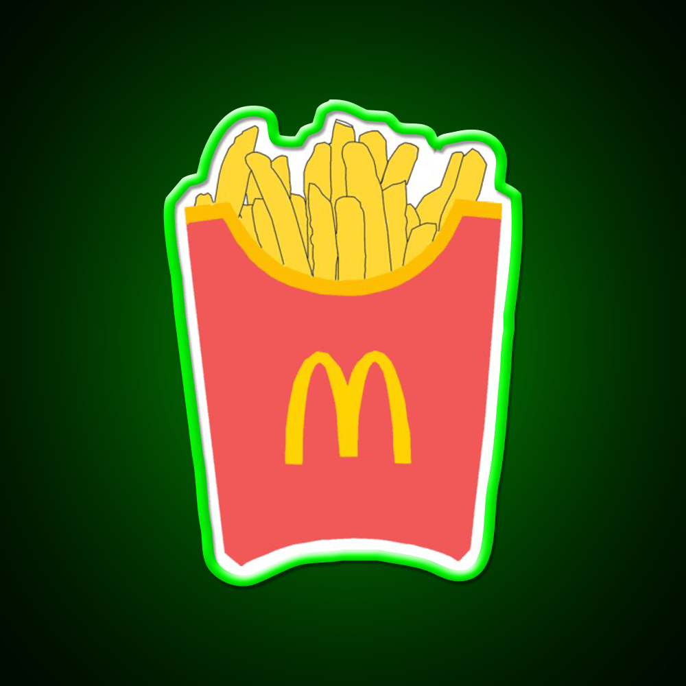 Mcdonalds Fries Fast Food Led Neon Sign For Burger Place Rgb Color - Shineneon