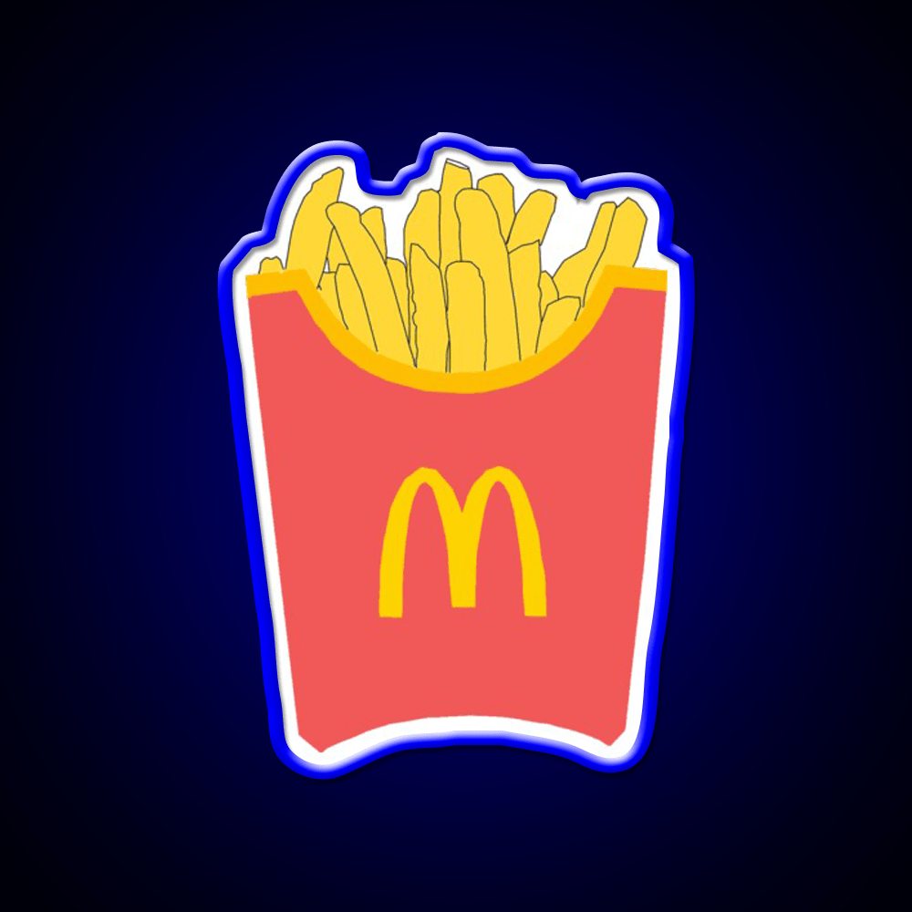 Mcdonalds Fries Fast Food Led Neon Sign For Burger Place Rgb Color - Shineneon