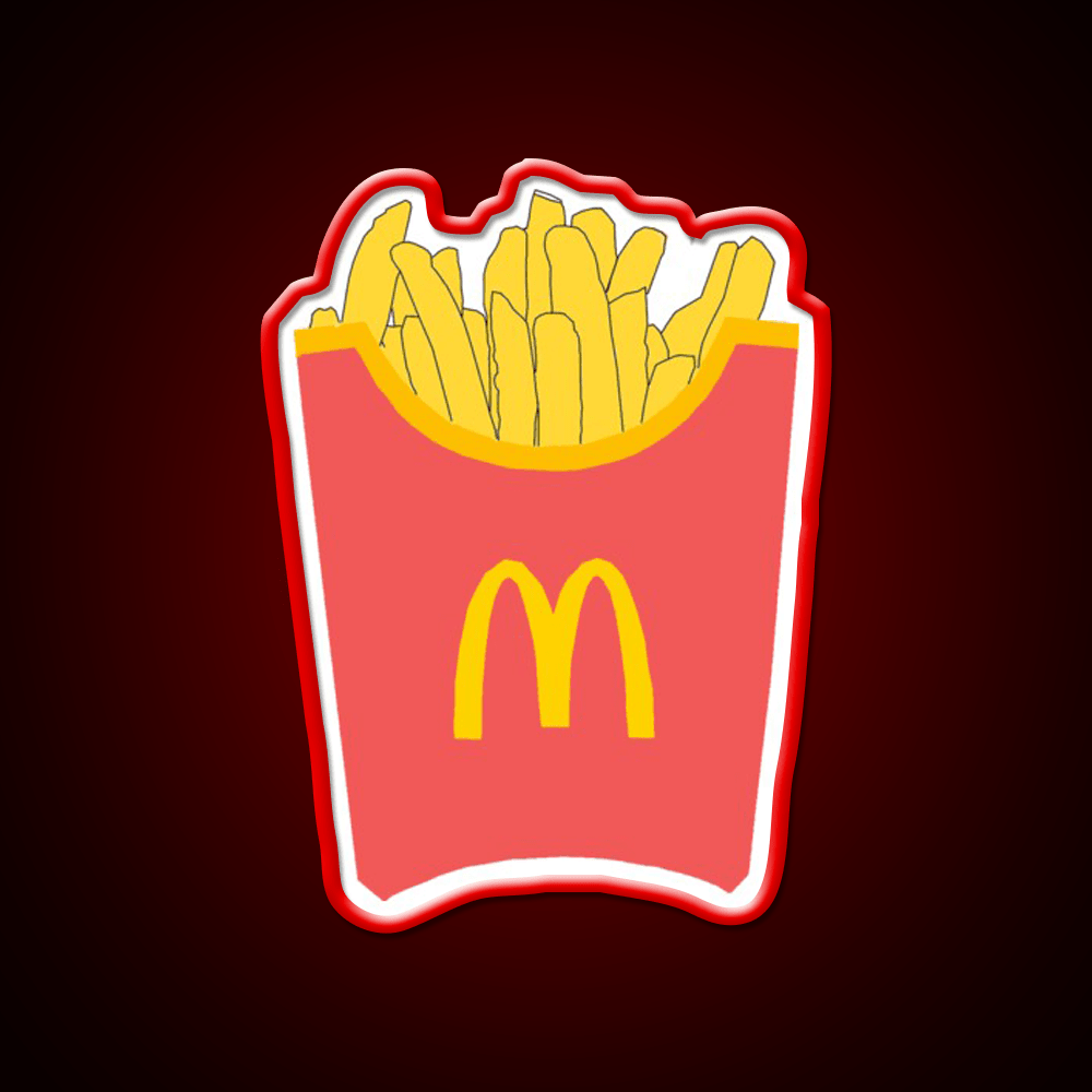 Mcdonalds Fries Fast Food Led Neon Sign For Burger Place Rgb Color - Shineneon