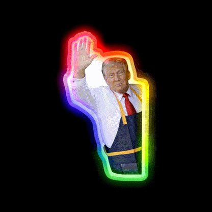 Mcdonalds Trump Mcdonalds Maga Fast Food Led Neon Sign For Burger Place Rgb Color - LED neon sign close-up detail