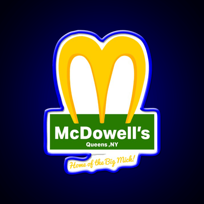 Mcdowells Restaurant Fast Food Led Neon Sign For Burger Place Rgb Color - Shineneon
