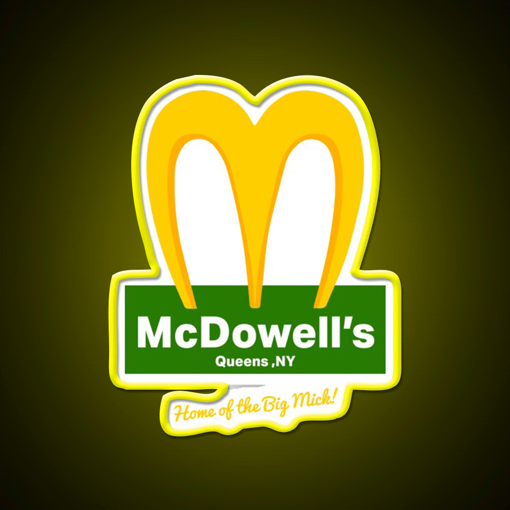 Mcdowells Restaurant Fast Food Led Neon Sign For Burger Place Rgb Color - Custom LED neon sign front view