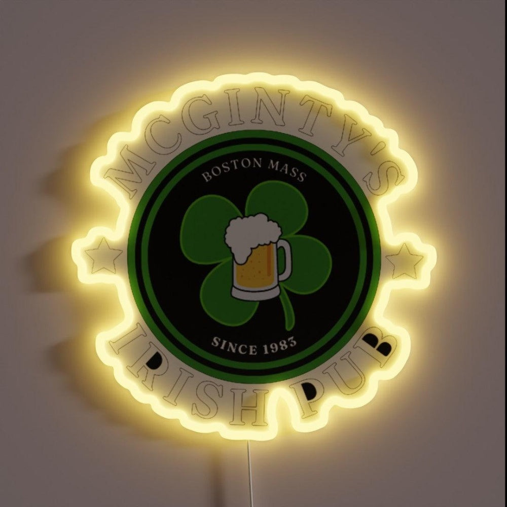 Mcgintysirish Pub Rgb Led Neon Sign - Custom LED neon sign front view