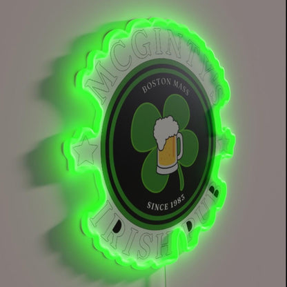 Mcgintysirish Pub Rgb Led Neon Sign - LED neon sign close-up detail