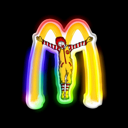 Mcjesus Fast Food Led Neon Sign For Burger Place Rgb Color - LED neon sign close-up detail
