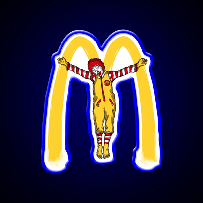 Mcjesus Fast Food Led Neon Sign For Burger Place Rgb Color - Shineneon