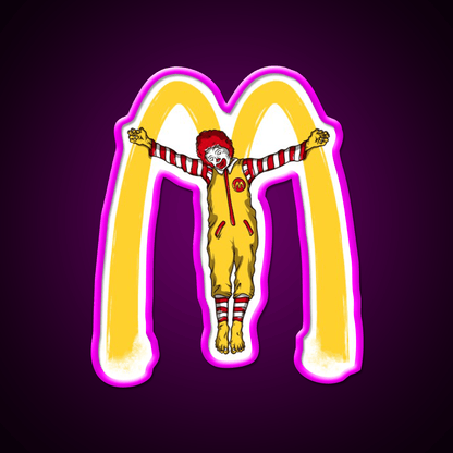 Mcjesus Fast Food Led Neon Sign For Burger Place Rgb Color - Shineneon