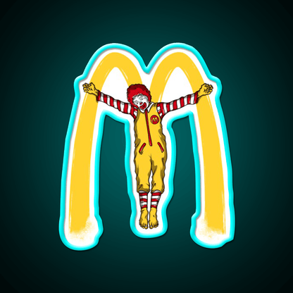 Mcjesus Fast Food Led Neon Sign For Burger Place Rgb Color - Shineneon