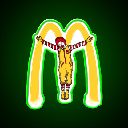 Mcjesus Fast Food Led Neon Sign For Burger Place Rgb Color - Shineneon