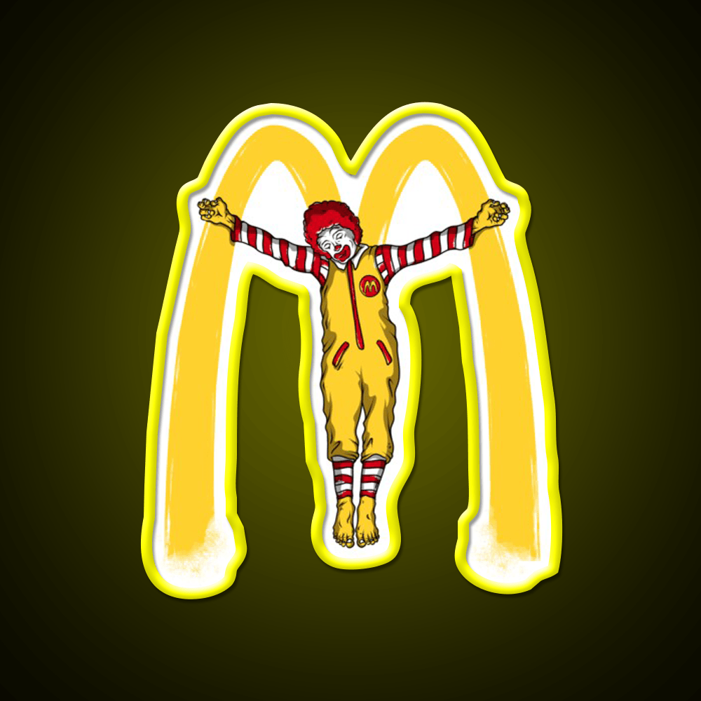 Mcjesus Fast Food Led Neon Sign For Burger Place Rgb Color - Shineneon