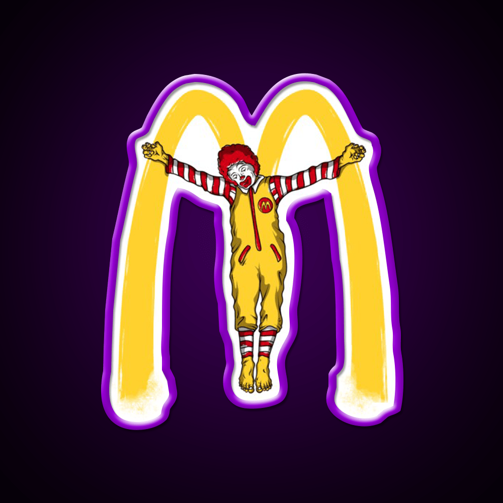 Mcjesus Fast Food Led Neon Sign For Burger Place Rgb Color - Shineneon