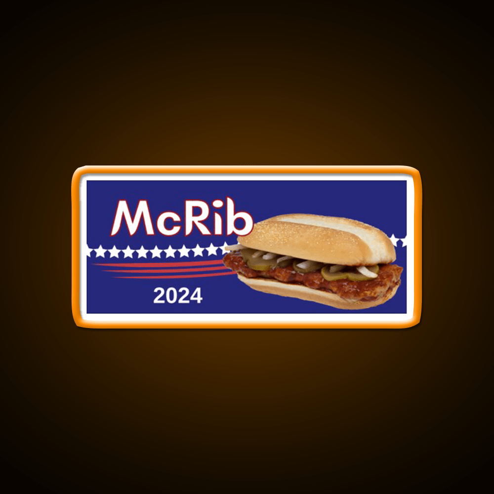 Mcrib 2024 Mcdonalds Bumper Fast Food Led Neon Sign For Burger Place Rgb Color - Shineneon