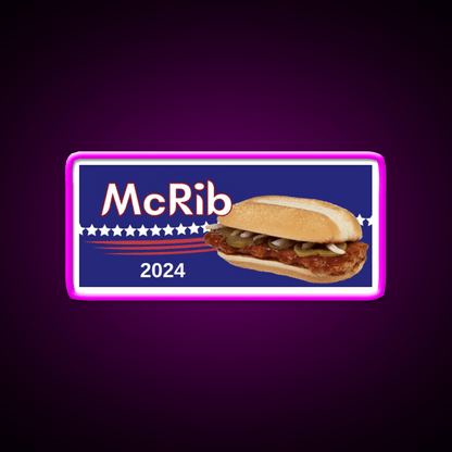 Mcrib 2024 Mcdonalds Bumper Fast Food Led Neon Sign For Burger Place Rgb Color - Shineneon