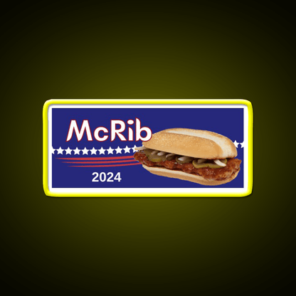 Mcrib 2024 Mcdonalds Bumper Fast Food Led Neon Sign For Burger Place Rgb Color - Shineneon