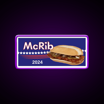 Mcrib 2024 Mcdonalds Bumper Fast Food Led Neon Sign For Burger Place Rgb Color - Shineneon