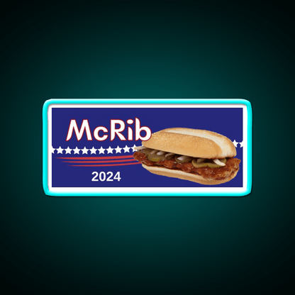 Mcrib 2024 Mcdonalds Bumper Fast Food Led Neon Sign For Burger Place Rgb Color - Shineneon
