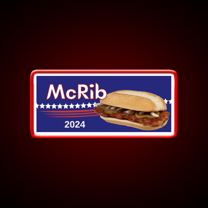 Mcrib 2024 Mcdonalds Bumper Fast Food Led Neon Sign For Burger Place Rgb Color - Shineneon