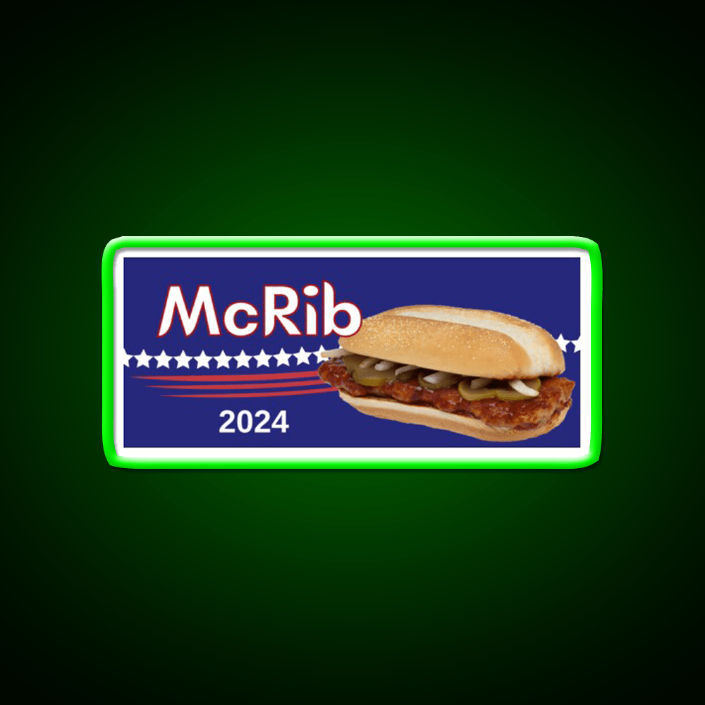 Mcrib 2024 Mcdonalds Bumper Fast Food Led Neon Sign For Burger Place Rgb Color - Shineneon